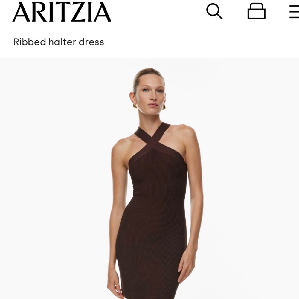 Babaton Sculpt Knit Criss Cross Dress